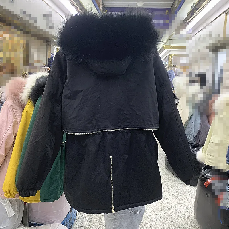 Зимние свободные хлопковые парки, куртка для женщин, модное утепленное пальто для женщин, средний-длинный пояс, теплые парки с хлопковой подкладкой