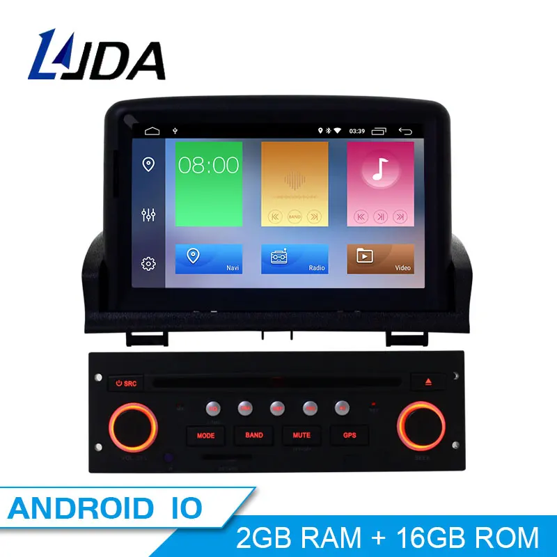 Автомобильный DVD-плеер на Android 10 0 для Peugeot 307 2007-2011 GPS-навигация 1 Din автомагнитола