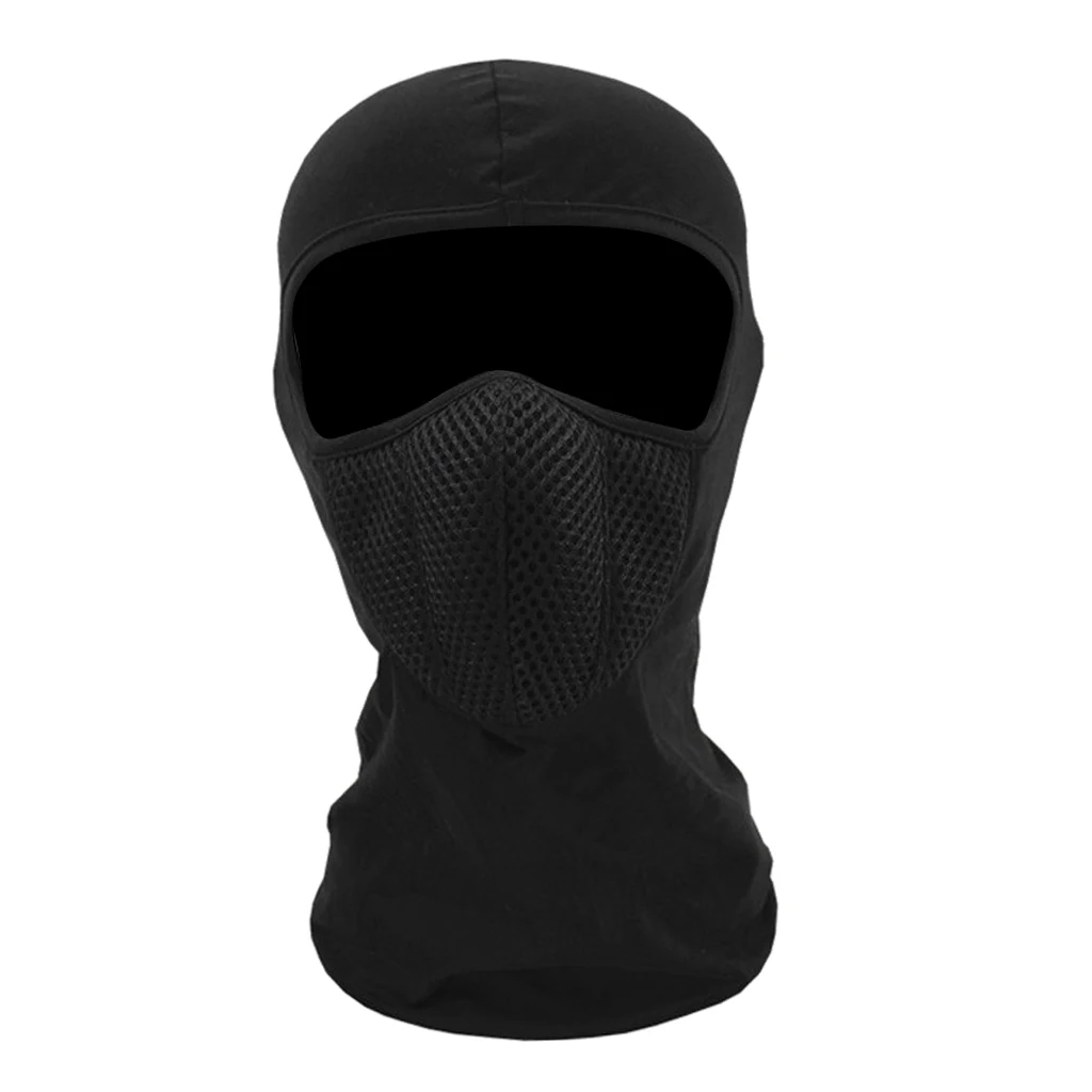 Маска для лица для сноубординга, зимняя теплая Балаклава для велоспорта, маска для лица для катания на лыжах и велосипеде, маска для лица - Цвет: Black as described