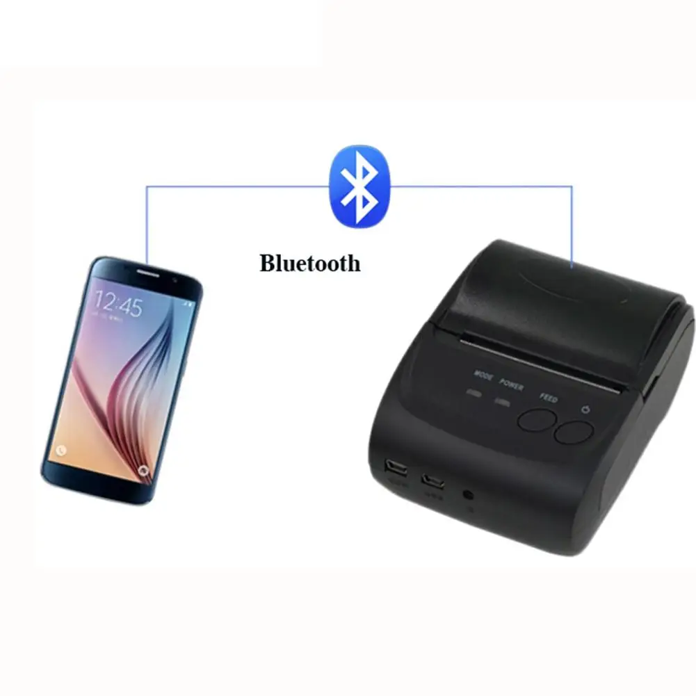 58 мм Термопринтер POS чековый принтер штрих-код qr-код стикер машина USB принтеры с Bluetooth для офисных принадлежностей
