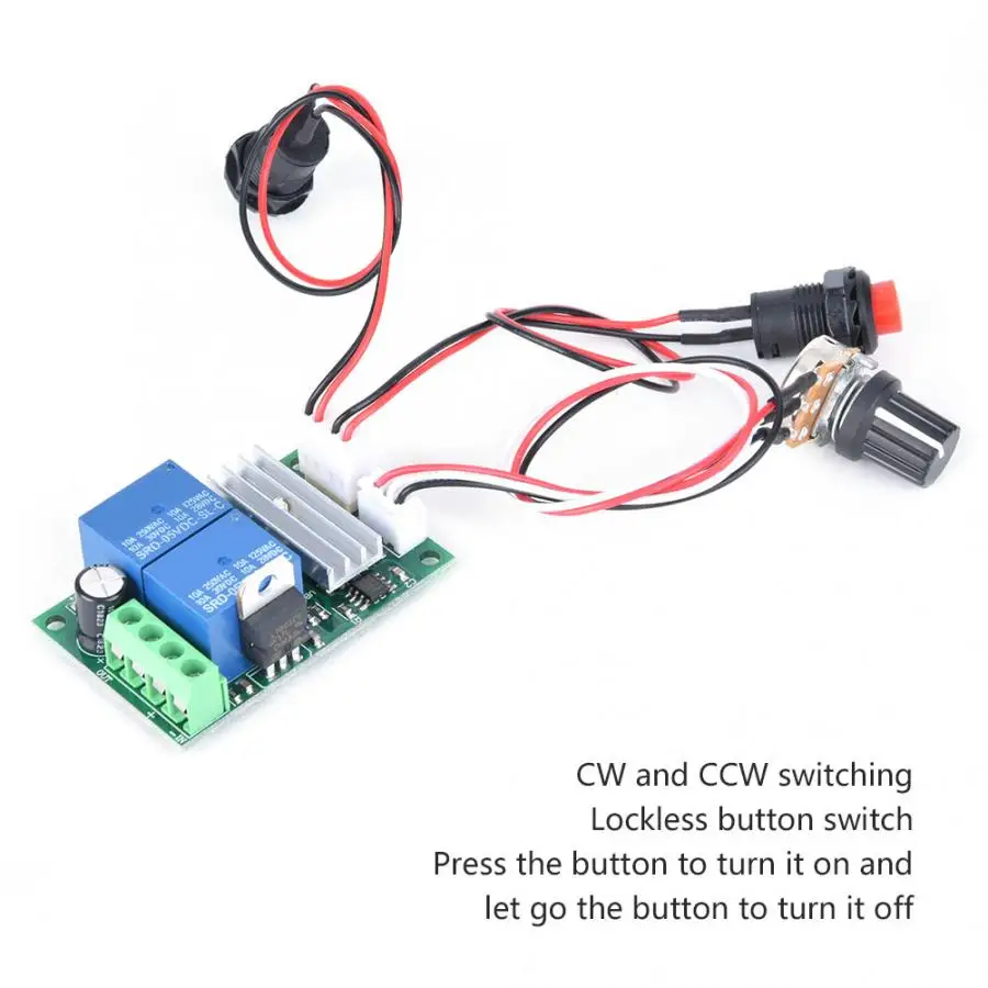 PWM DC регулятор скорости двигателя 6~ 24 В CW CCW переключатель вращения контроллер беззамочные переключатель