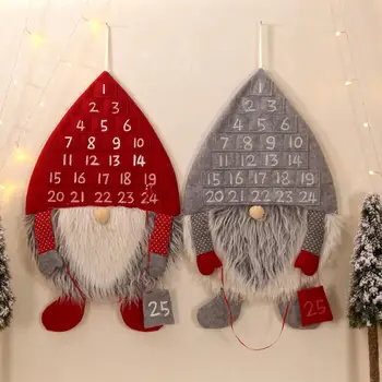 

Fashionable Christmas Advent Forest Man Calendar Pendant Advent Calendar Hanging Ornament Home Door Wall Party Decoration