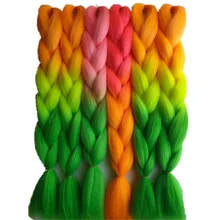 Pervado волосы Джамбо косички синтетические волосы для наращивания на крючках косички 6 шт./лот 2" коричневый фиолетовый Омбре косички волос оптом