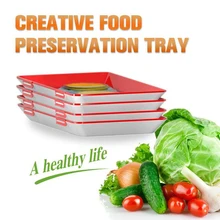 Умный поднос, креативный пластиковый поднос для хранения еды, кухонные предметы, контейнер для хранения еды, набор, контейнер для хранения еды, свежий чехол для микроволновой печи