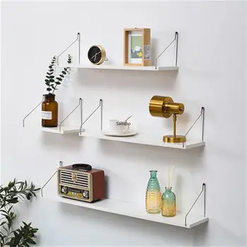 

Hole-free wall setting bedroom wall rack wall hanging living room TV wall bookshelf shelves for wall