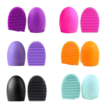 

Fashion Silicone Makeup Brush Egg Cleaning Washing Tools Cosmetics Makeup Brushes Scrubber Board Washing Cosmetic Brush Cleaner