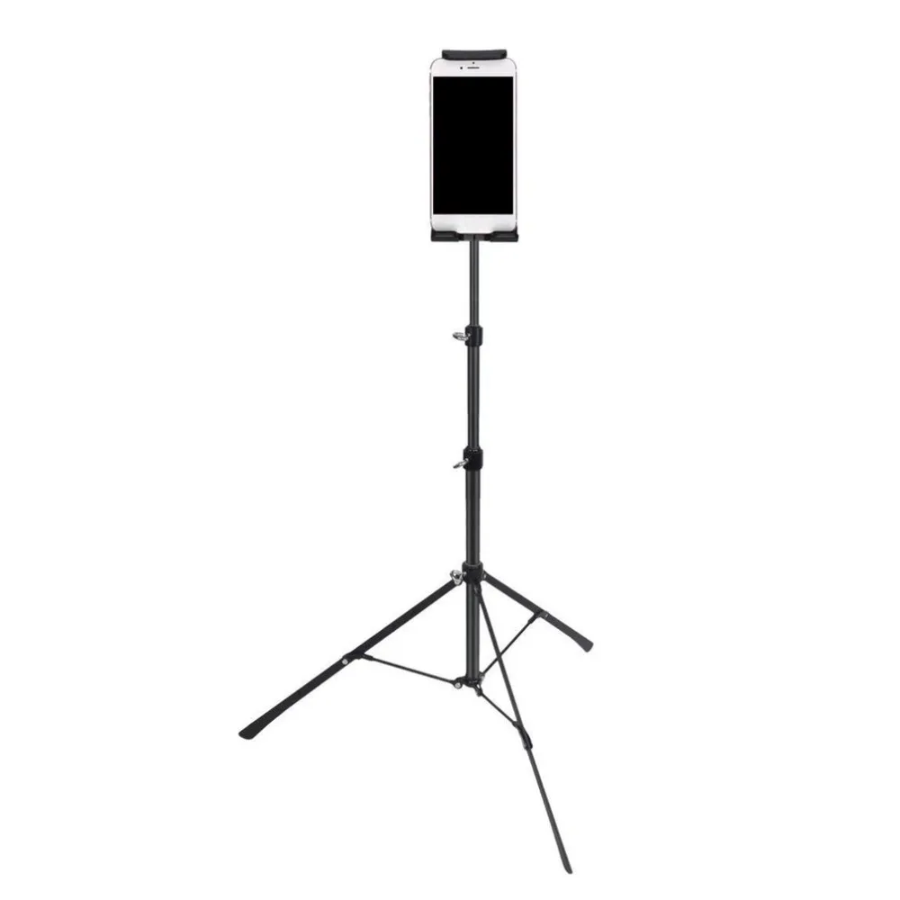 2in 1 Phone Tablet Stand Holder Adjustable Tripod Floor for mini iPad Flexible Bracket Music Rack Mount Tripod