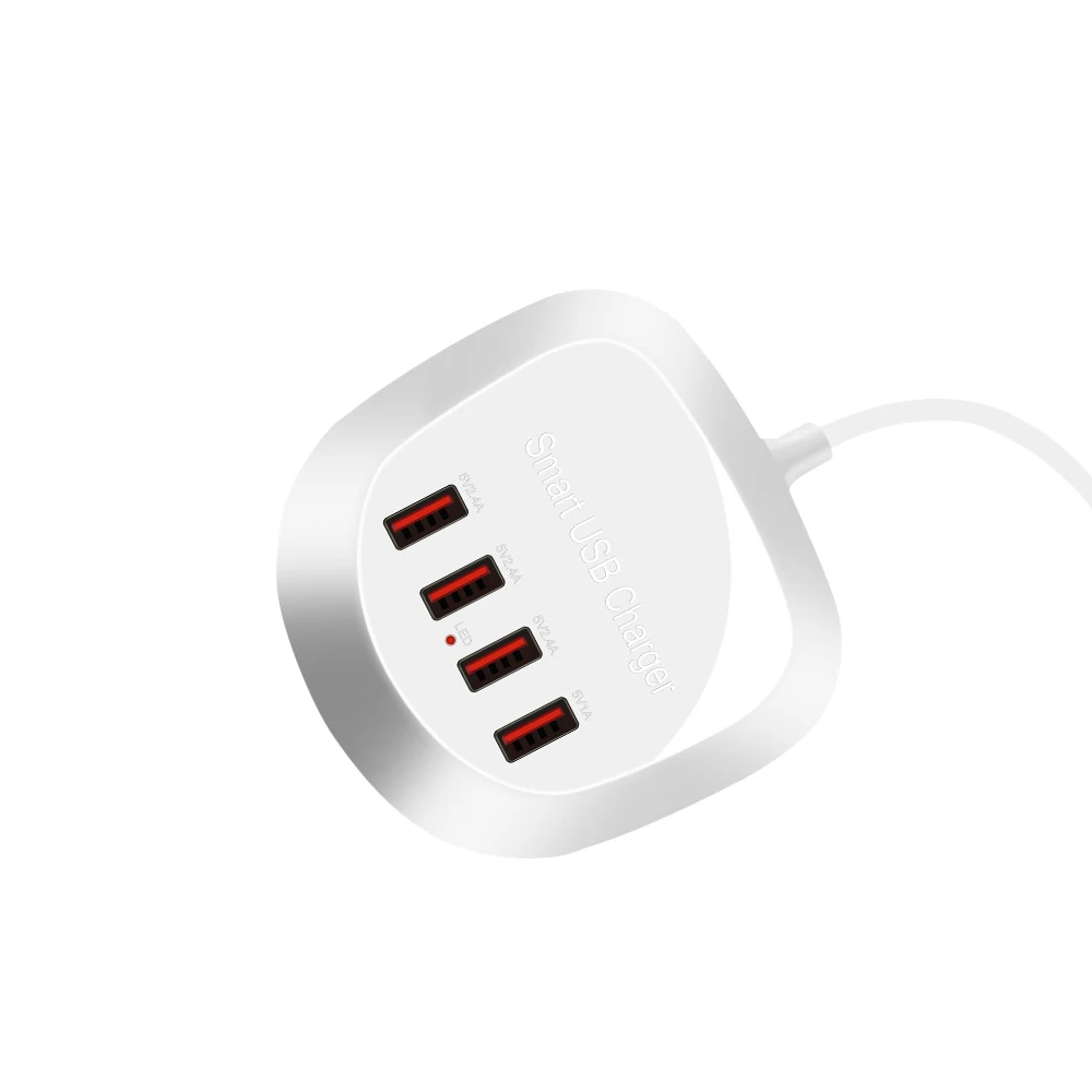 WLX-T3 Смарт многопортовый USB быстрое зарядное устройство Портативный четыре порта Быстрая зарядка несколько защита для мобильных телефонов Ноутбуки