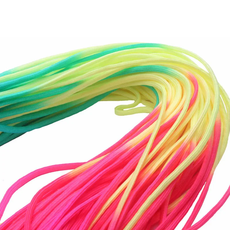 50FT Rainbow Paracord 4mm nylom 7 Stands Parachute 550lb Rope For Outdoor Camping Tent DIY Paracord Bracelet Cord