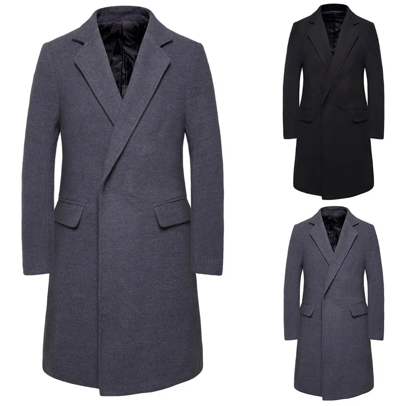 Wool Coat Men Trench Thick Overcoats Topcoat Mens Windbreaker Coats Jackets Slim Fit Dust Coat Double-breasted Gentleman Parka Wool Coat Men Trench Thick Overcoats Topcoat Mens Windbreaker Coats Jackets Slim Fit Dust Coat Double-breasted Gentleman Parka