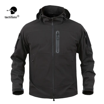 

Tactical TAD Hooded Softshell Outdoor Hiking Jacket Waterproof Windbreakers Man Military Shark Skin Hunting Camping Sport Coat