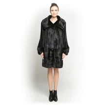 QD7088 Новое дизайнерское женское меховое пальто с большим квадратным воротником, натуральное меховое пальто для женщин,, меховое пальто, отличное зимнее пальто