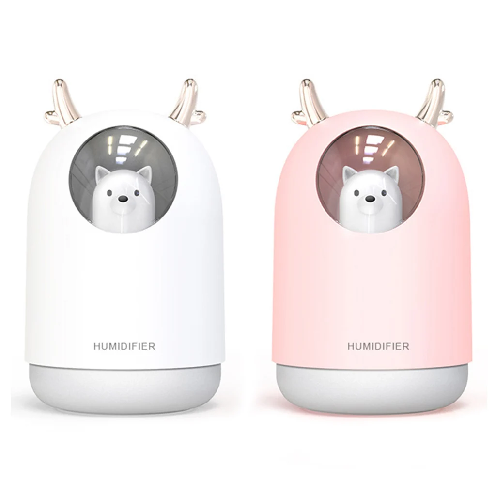 300ml Ultrasonic USB Humidifier Timing Diffuser Maker w/ Color Changing Night Light for Room Home Office Car Air Humidifier