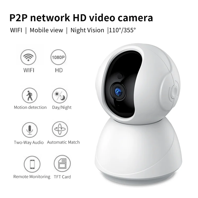 

Wireless camera wifi smart network remote mobile phone HD 1080P night vision home monitor set ip camera wifi camera