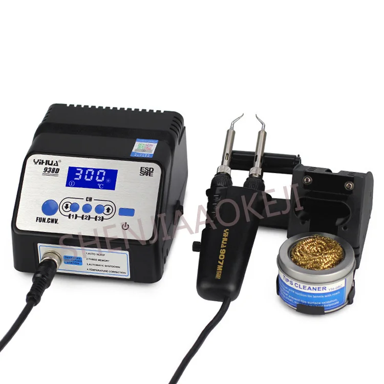 1 шт. 938D Анти-статический Пинцет паяльная станция 220/110V Электрический пинцет антистатические интеллигентая(ый), не содержащая свинец паяльная станция