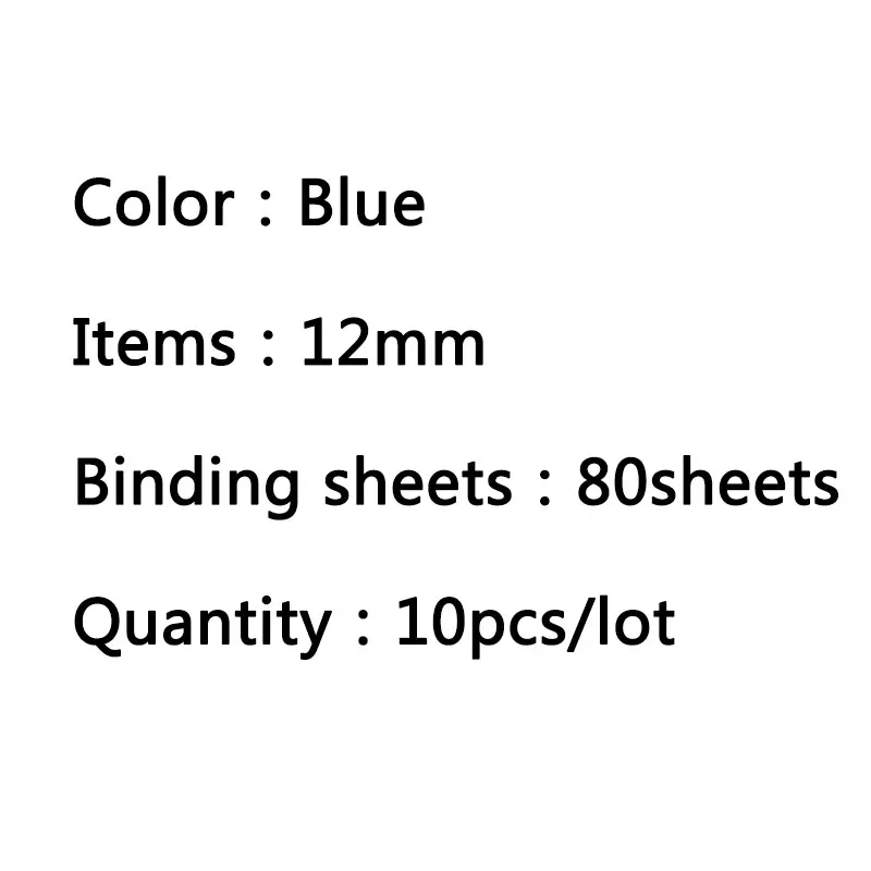 10PCS 21 Hole Binding Ring 6-12mm Loose-leaf Spiral Coil Scrapbook Album Binding Aprons PVC Binder Rings Notebook Office Supply - Цвет: Blue-12mm