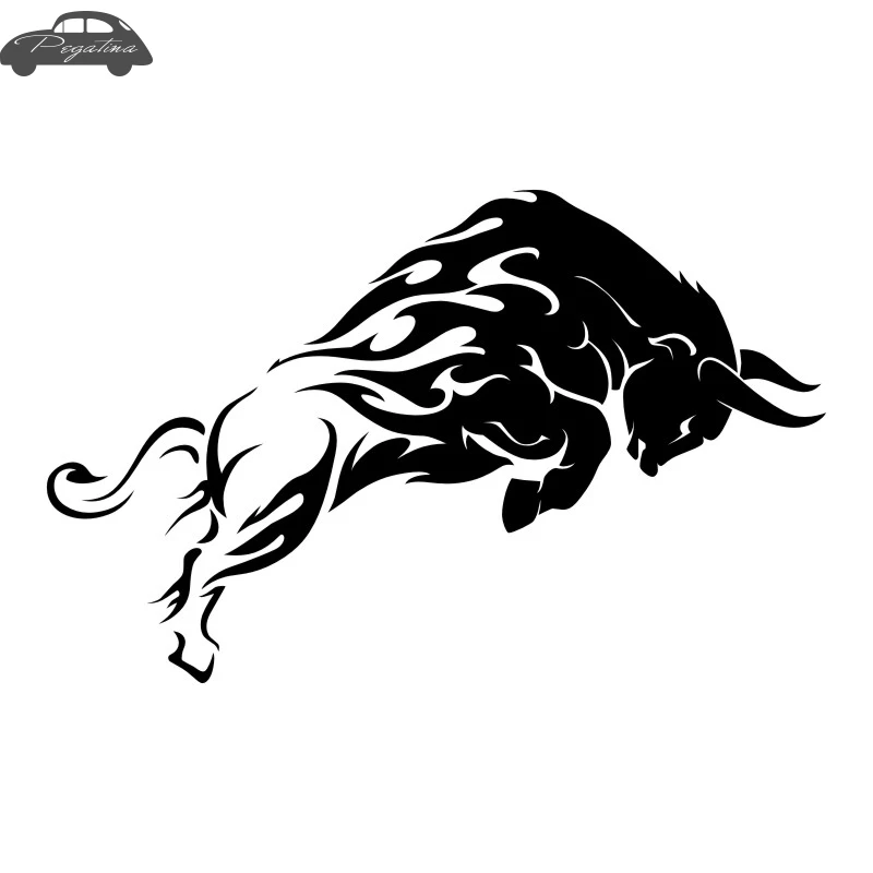 Pegatina Bull Car Door Cattle Sticker Hawk Decal Long Decal Posters Wall Decals Quadro Parede Decor Mural Wild Animal Sticker
