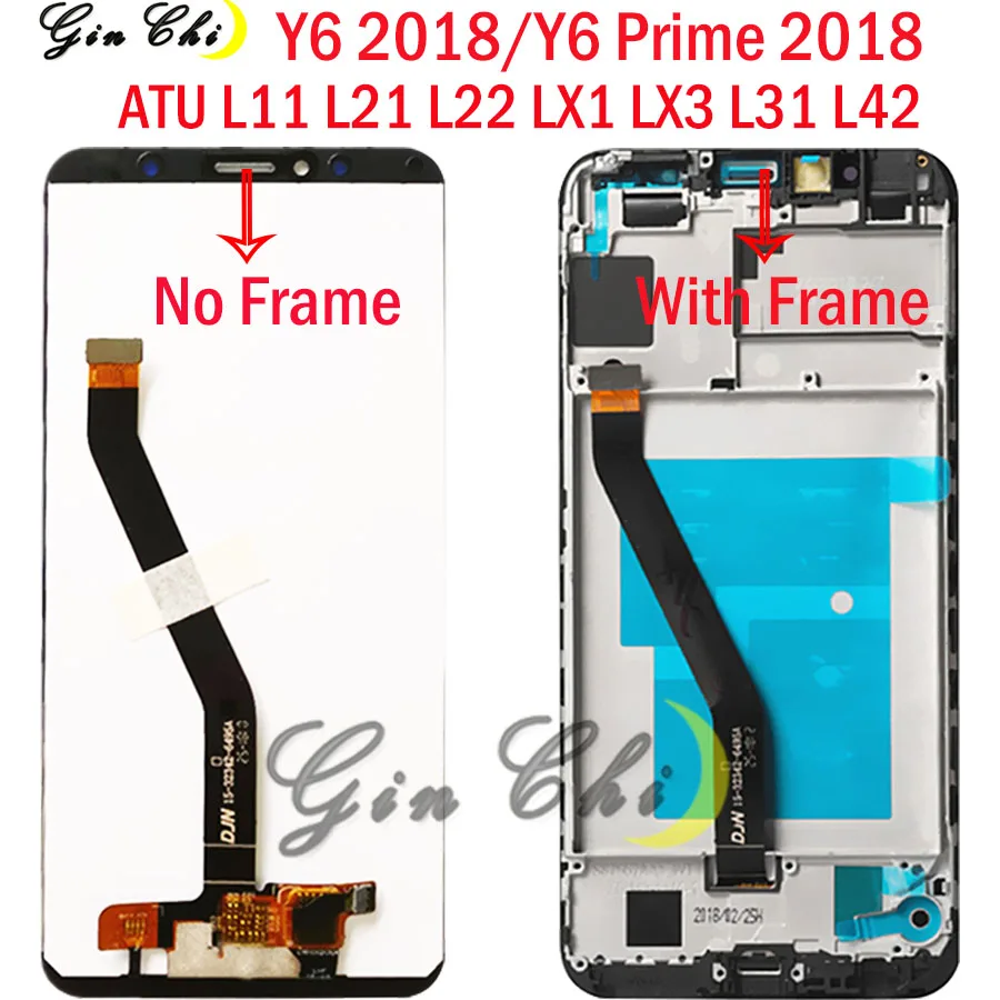 

For huawei Y6 2018 LCD Display For huawei Y6 Prime 2018 LCD Replace Parts For huawei Y6 2018 LCD with frame ATU L11 L21 L22 LX1 LX3 L31 L42 display screen module