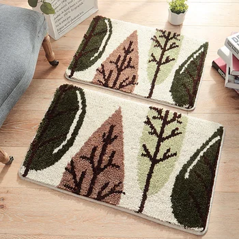 

Carpet In The Hallway Door Mat Leaves Flocking Door Mats Home Anti-slip Doormat Absorption Carpet Kitchen Floor Entrance Mat