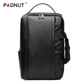 

Fashion Backpack Men Male PU Leather Bag Pack Waterproof Travel Business Laptop Bags Notebook 15.6 Inch Vintage Student Bagpack
