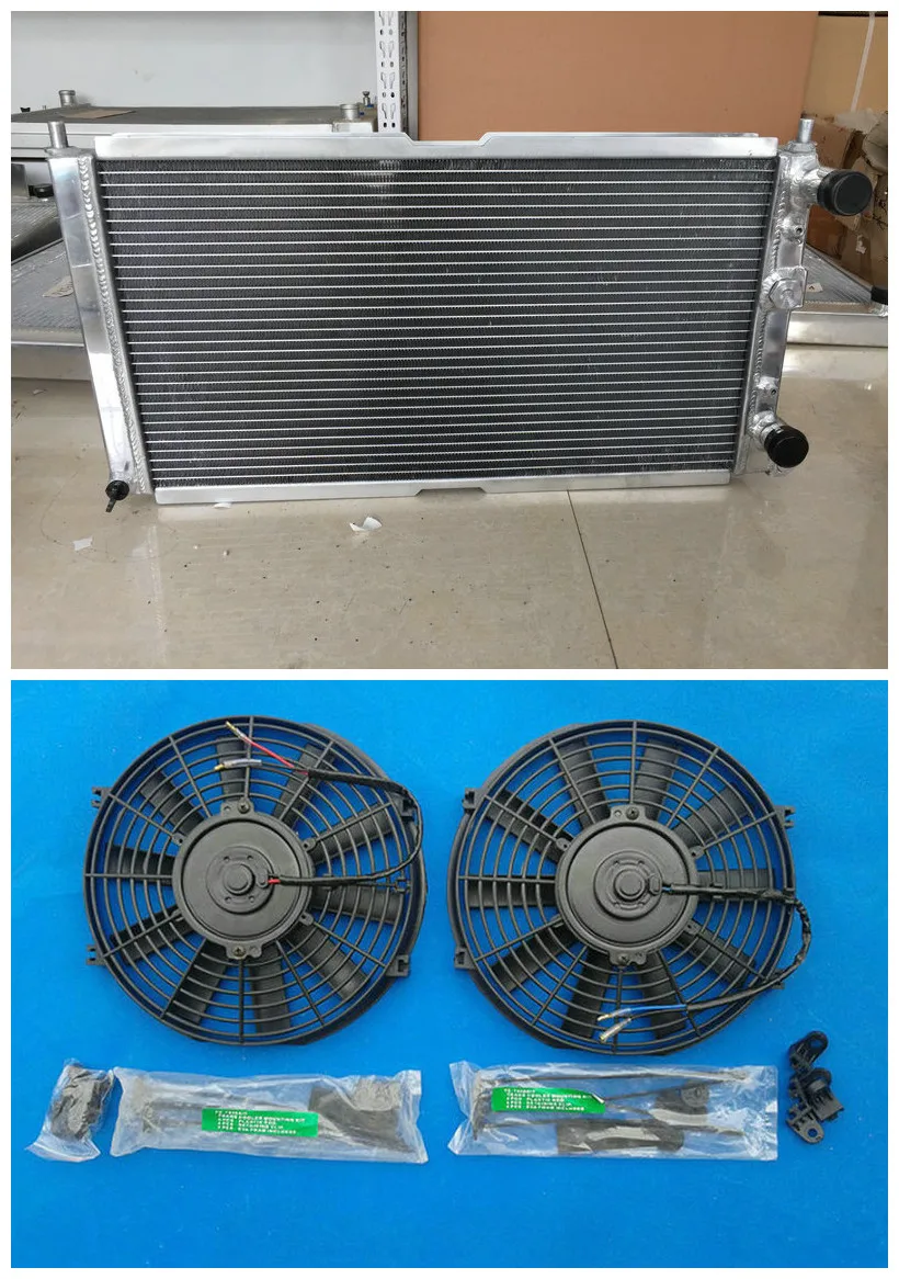 

3 Row Aluminum Radiator & Fans For FIAT PUNTO 176 GT TURBO 1.4 1994-1999 95 96 97 98 manual