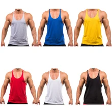 2020 New Style Jogger Gym Singlet Training Bodybuilding Tank Top Vest Shirt Sleeveless Fitness Cotton Shirt For Men Wholesale