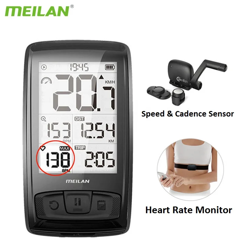 meilan m4 wireless bike computer