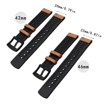 

Silicone Leather Watch Strap Quick Release Wristband Bracelet Replacement for Samsung Galaxy Watch 46mm/42mm for Samsung S3 Smar