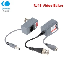 

CCTV Accessories BNC To RJ45 Balun Video Passive BNC + Power + Audio Balun Transceiver For AHD CVI TVI CVBS Camera