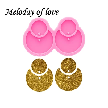 

Glossy Circle Earrings Mold Silicone Mould DIY Handmade for Epoxy Resin Jewellery Making Tools DY0723