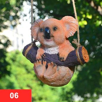 

Realistic Animal Hanging from Branch Rope Hanger Statue Realistic Mini Animals with Hanging Ropes HFing