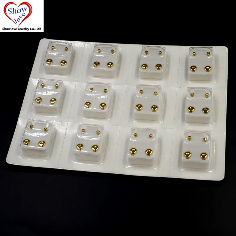 12Pairs Surgical Steel Gold&Silver Color Ear Studs Cartilage Helix Lobe Conch Piercing Earrings Fashion Piercing Body Jewelry 2