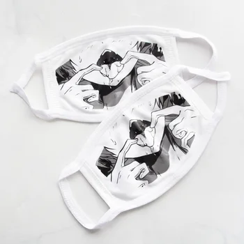 

Japanese Anime Cospaly Face Mask Cool Outdoor Bicycle Ski Cotton Reusable Masks Cartoon Breathable Shield Wind Mouth Cover