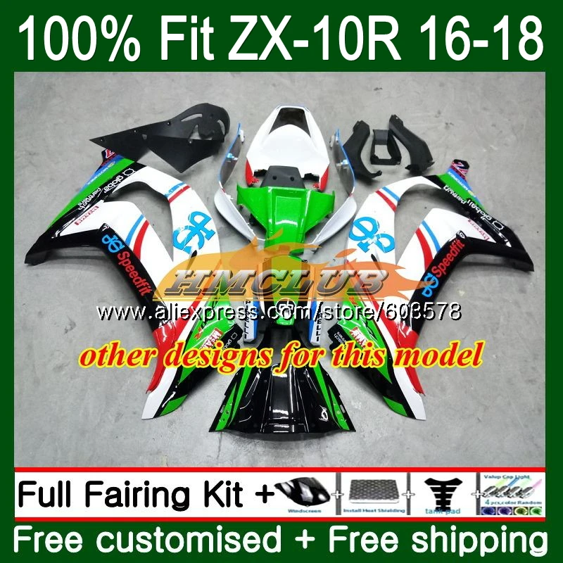 Инъекции для KAWASAKI ZX-10R 1000CC ZX10R 16, 17, 18, 120CL. 26 ZX1000 ZX 1000 ZX 10 сотрудников отдела исследований 10R обтекатель oem зеленый глянец