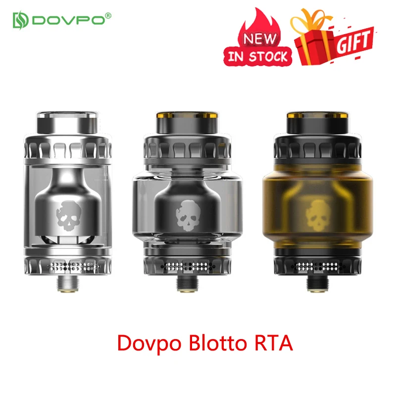 

Dovpo Blotto RTA Atomizer Rebuildable Tank with 2/6ml Glass Bubble/ULTEM Bubble Tube tank 510 Thread 26mm Diameter Vape Tank