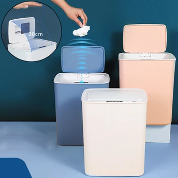 

14L Trash can trash can touch smart trash can Eco-friendly Waste Garbage Bin kitchen bedroom bathroom classification trash bin