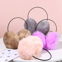 Cute Ear Warmer Cold Proof Ear Protection Plush Earmuffs Warm Earmuffs Ear Bag Faux Rabbit Fur