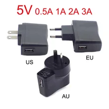 Adaptador de corriente de carga Universal, fuente de alimentación de 5V, 0,5a, 1A, 2A, 3A, Cargador Micro USB, CA a CC, salida de 100V-240V