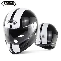 Soman Новый анфас каск анфас КАСКО дамы Capacete Motard моющийся Cascos Para Mujer De Moto шлем для девочки мотоциклетный шлем