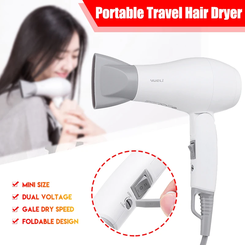 

Original Yueli Mini HD-066W Hair Dryer diffuser Home hair care Professinal Quick Dry Portable Travel Foldable Handle