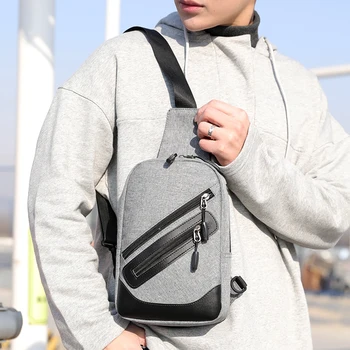 

2020 New Men's Chest Crossbody Bag Shoulder Bag for Men Messenger Bag Large Fashion Oxford Capacity Multifunctional Backpack