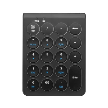 

AAAJ-Wireless Bluetooth Numeric Keypad 19-Key Round Keycap Portable Keyboard 10M Wireless Transmission