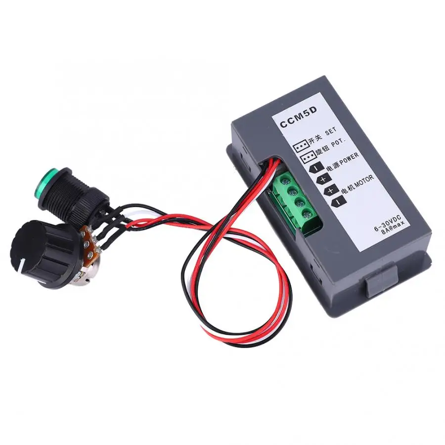 Регулятор скорости двигателя PWM DC контроллер двигателя бесступенчатая регулировка скорости регулятор с светодиодный дисплеем 6~ 30V 6A 8A бесщеточный мотор