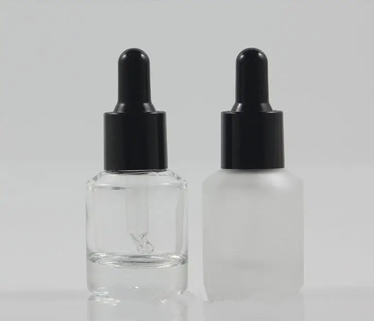 

15ml Glass clear frosted Essential Oil Dropper Bottle Drop Liquid Pipette jars Cosmetic Packaging SN622