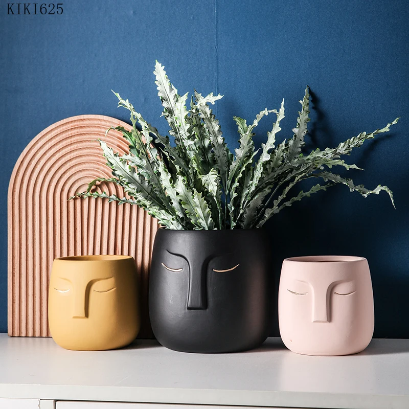 Desktop Ornaments New arrival Abstract Character Pot Hydroponic El Paso Mall Flower Vase