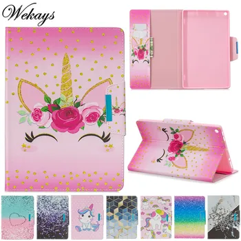 

Wekays Cover For Amazon HD10 Cartoon Unicorn Leather Case For Coque Amazon Kindle Fire HD10 HD 10 2015 2017 10.0 inch Cover Case
