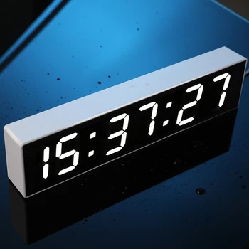 

Bedroom Desktop LED Alarm Clock Night Snooze Electronic Table Alarm Clock Temperature Projection Clocks Home Decor Clocks JJ60AC