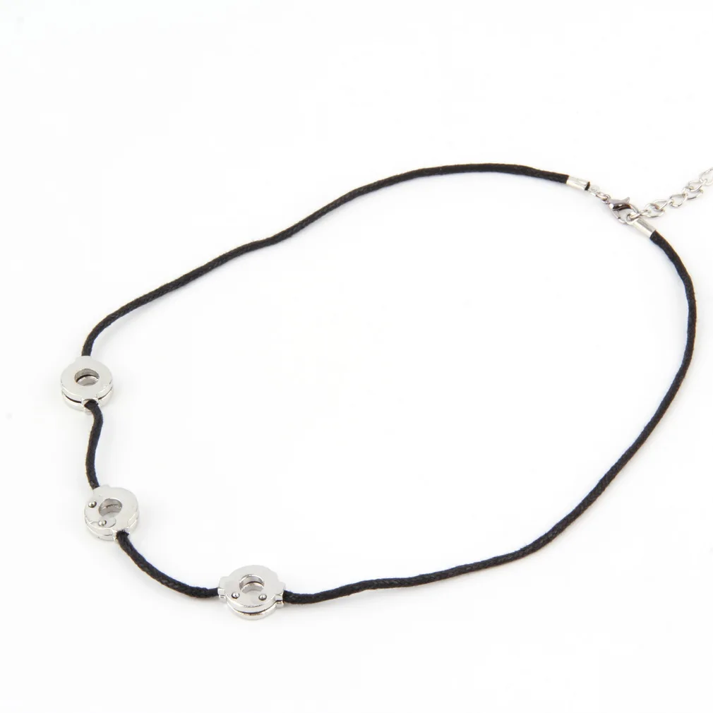 

1pcs Women Necklace Chain Titanium Steel Itachi Cosplay 3 Loops Pendant Necklace Party Wedding Accessories Female Jewelry