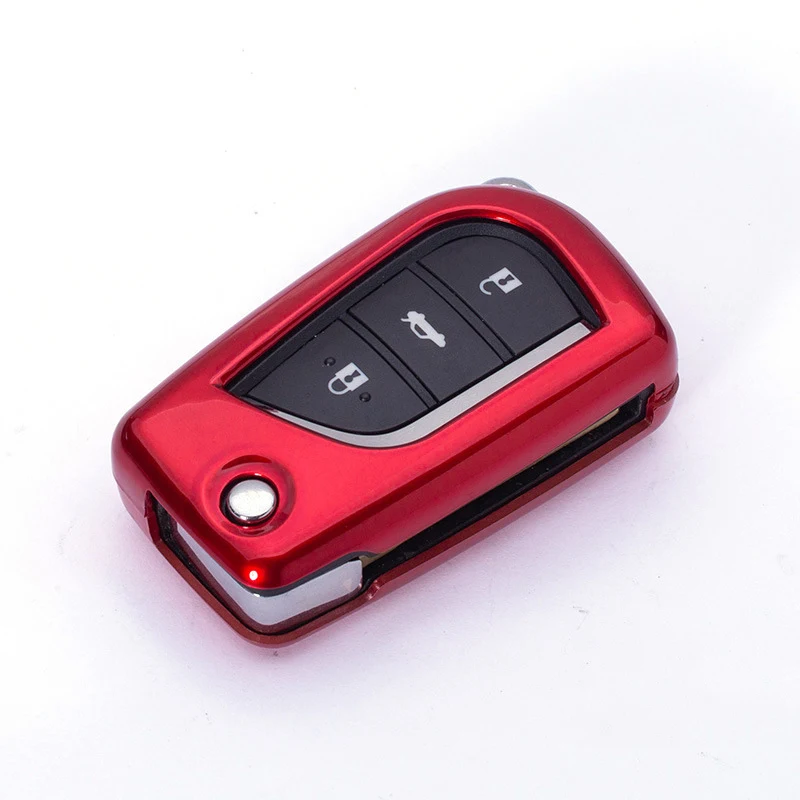 ABS автомобильный чехол для ключей с откидной крышкой для Toyota Yaris Camry Corolla Prado REIZ Crown RAV4 Auris Corolla Avensis Verso Aygo Scion TC IM 15