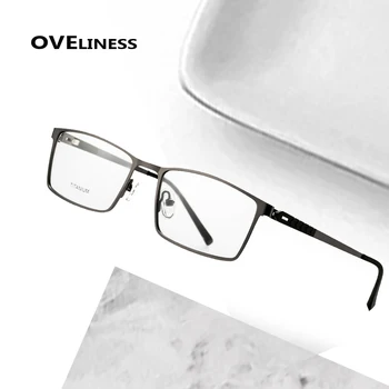 

2020 Titanium Alloy eyeglasses male eye Glasses Frame Men Optical Computer Myopia Prescription glasses Full Metal eyewear frames